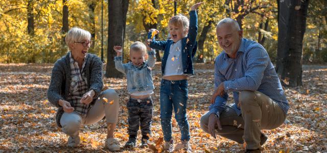Senior Couple With Their Grandchildren